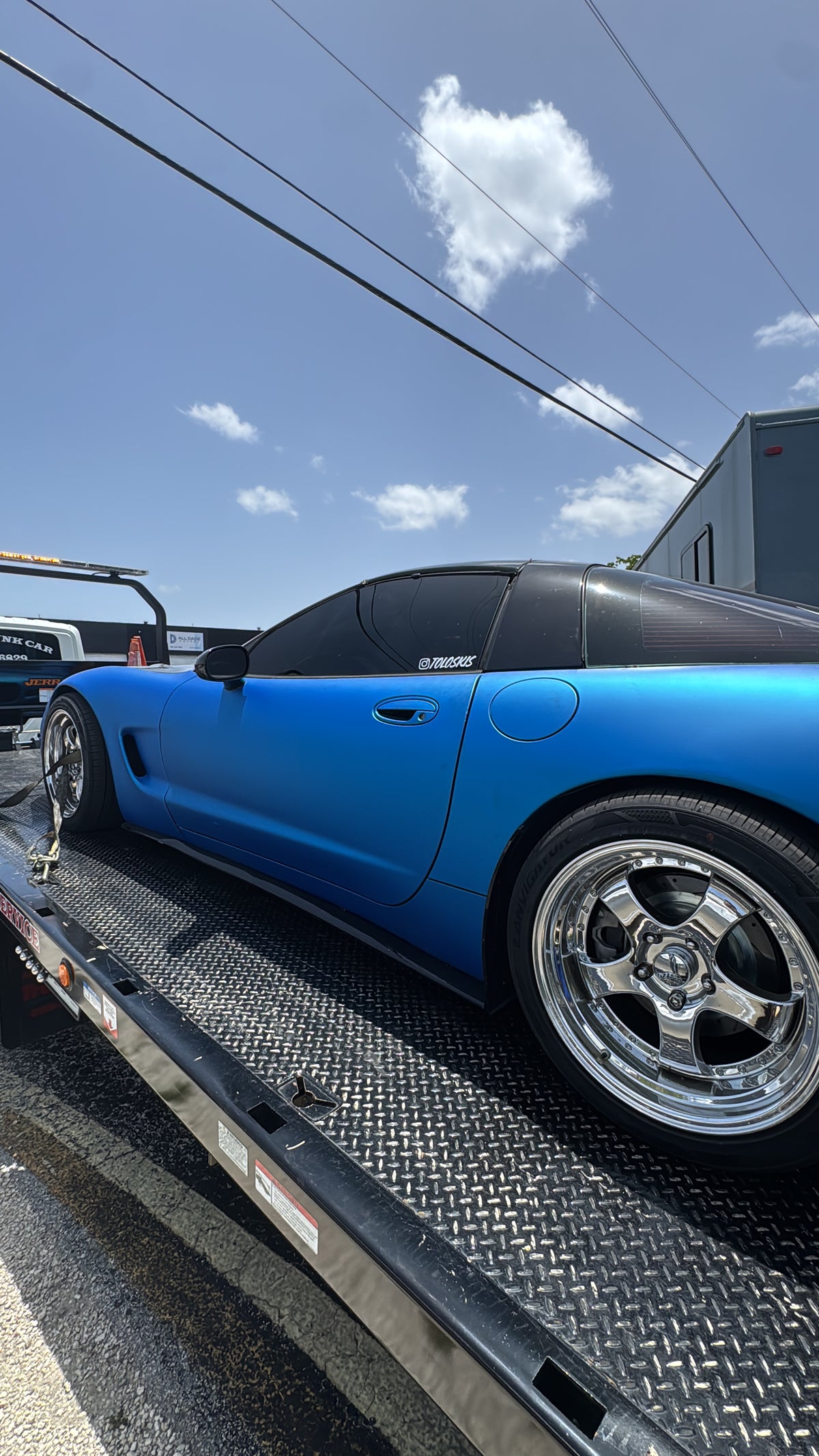 My Corvette being worked on